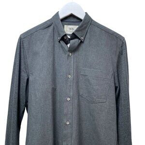 WRK Mens Reworked Shirt Small Modern Long Sleeve Button up Gray Cotton NEW
